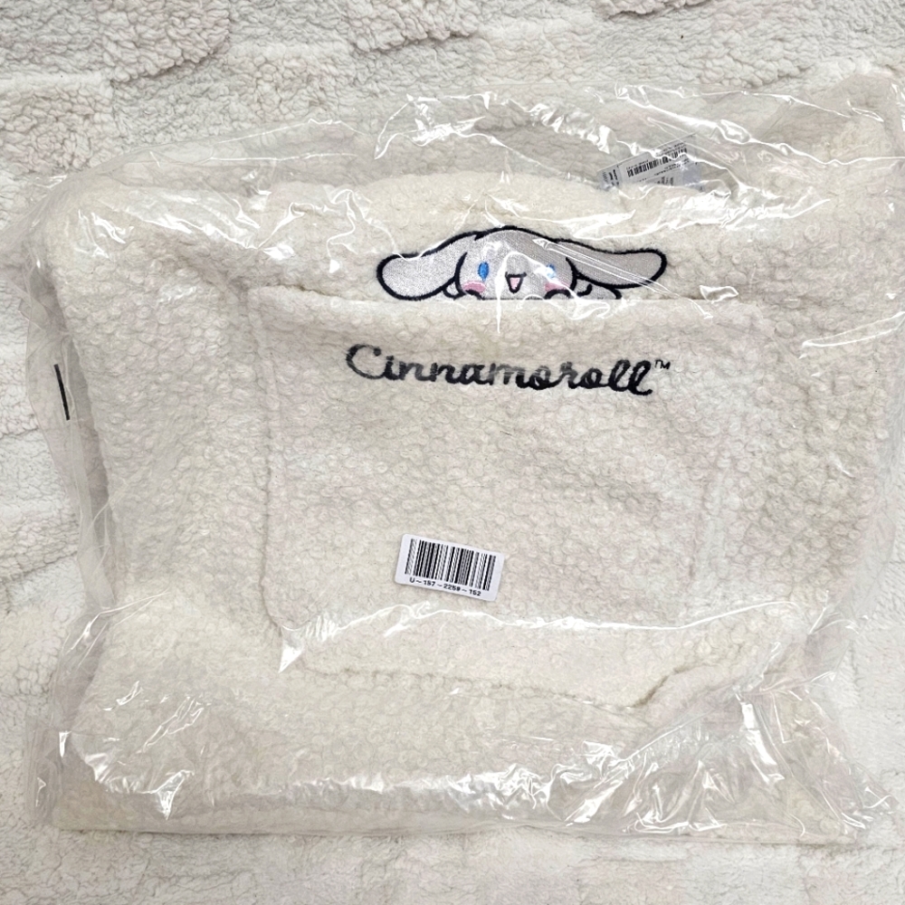 Cinnamoroll Faux Shearling Tote Bag Sanrio Hello Kitty Kawaii Y2K Travel Bag - Picture 4 of 10